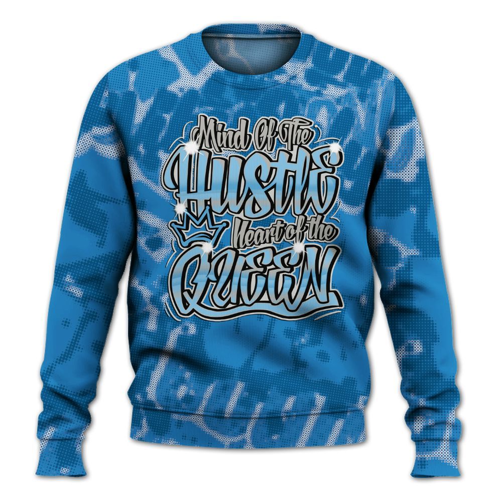 Sweatshirt To Match Industrial Blue 4s - Hustles Heart Queens Street All Over Print