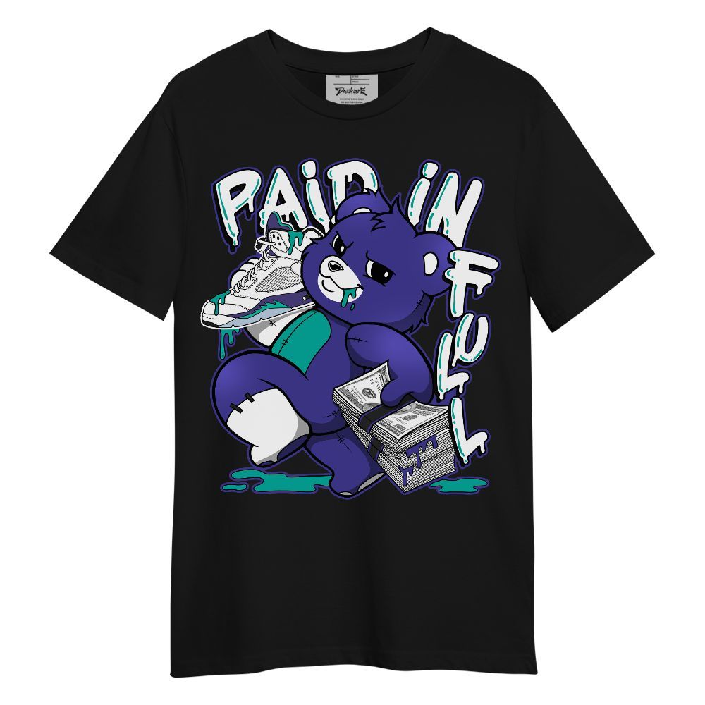 Shirt To Match Retro Grape 5s - Paid In Full Bear Graphic