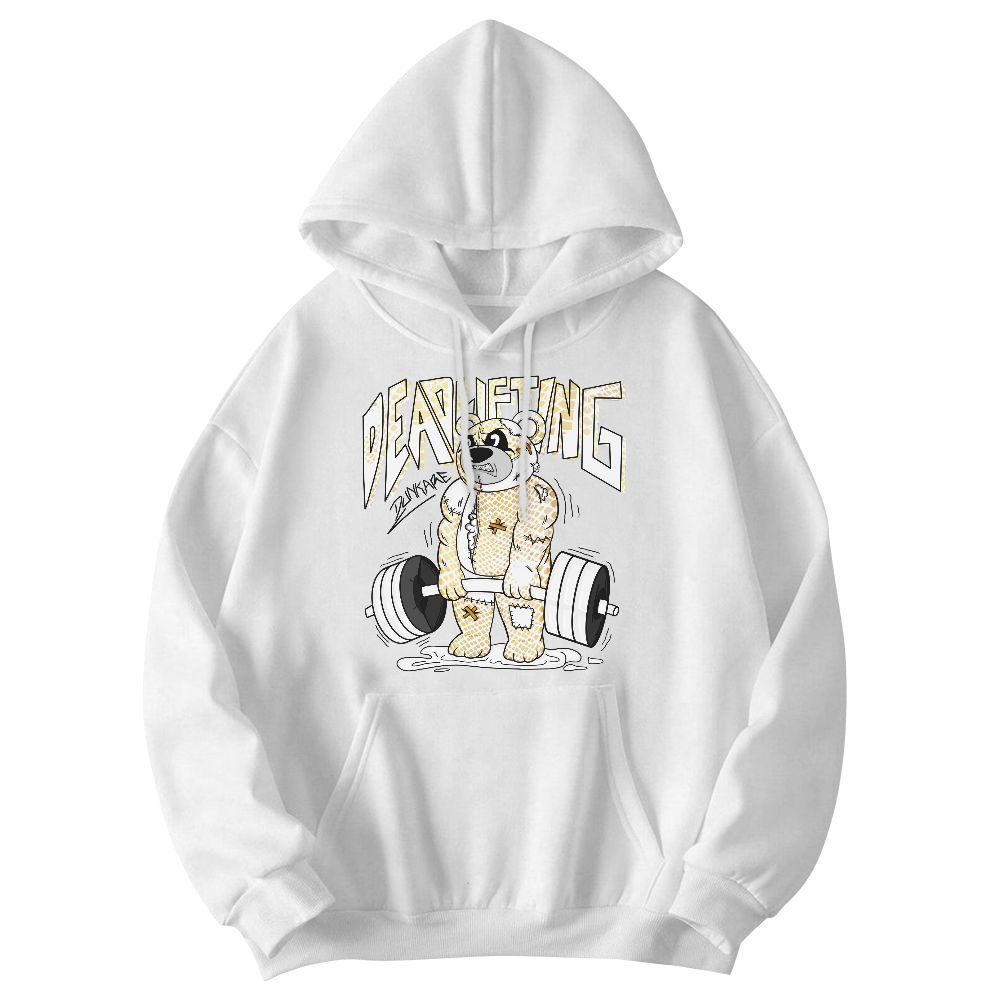 Sweatshirt To Match Low Yellow Python 11s - Deadlifting Bear Graphic