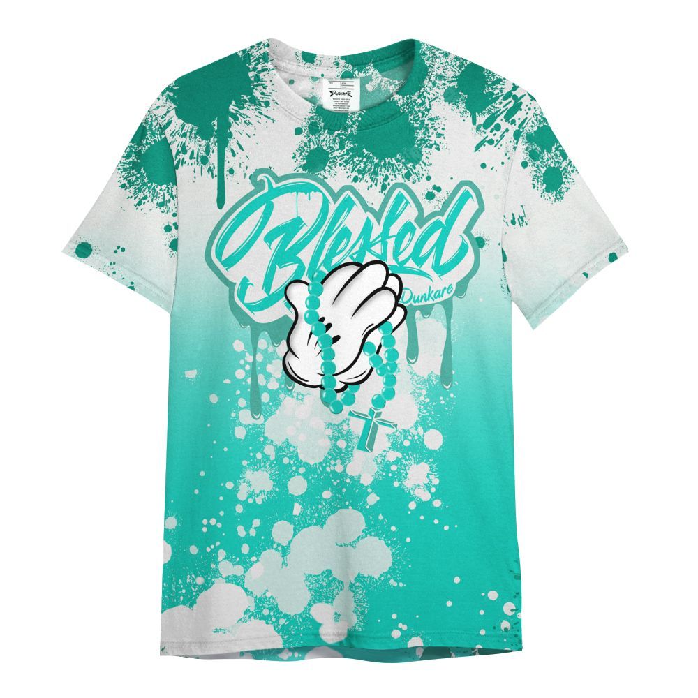 Shirt To Match Dunk Low Clear Jade - God Blessed Ink Drip All Over Print