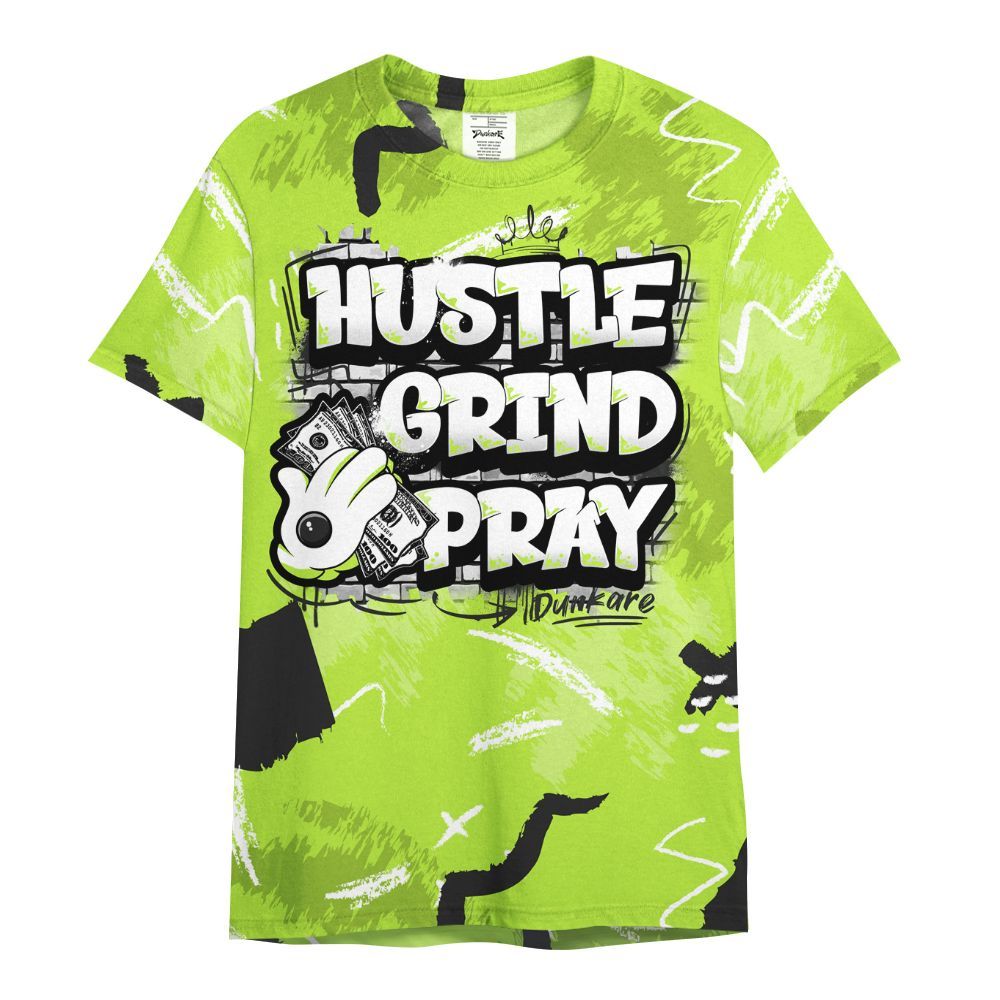Shirt To Match Air Force 1 Low Dance Volt - Hustle Grind Pray Retro All Over Print