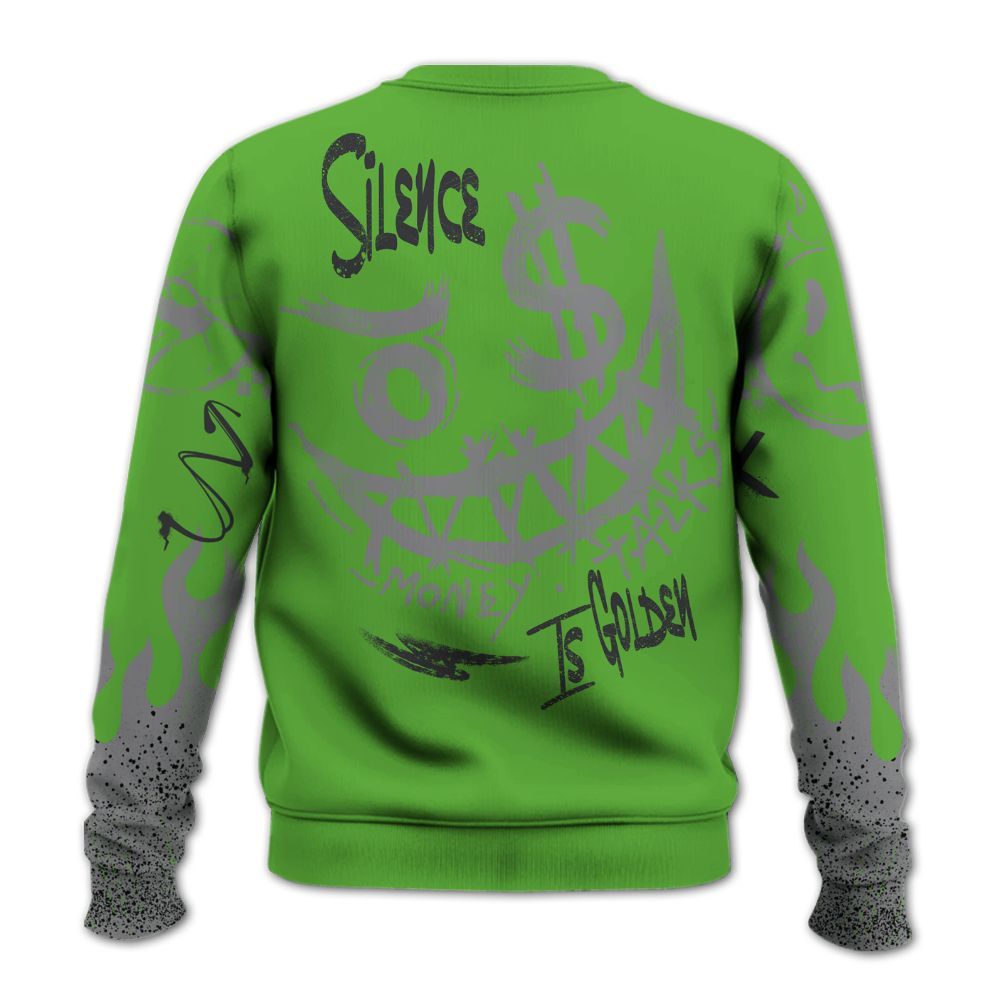 Sweatshirt To Match Retro Green Bean 5s - Mouth Burning Street Style All Over Print