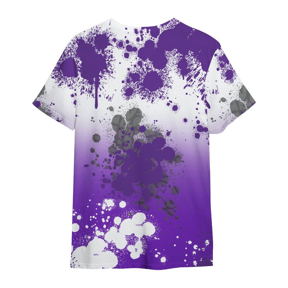 Shirt To Match Retro Dark Iris 3s - God Blessed Ink Drip All Over Print