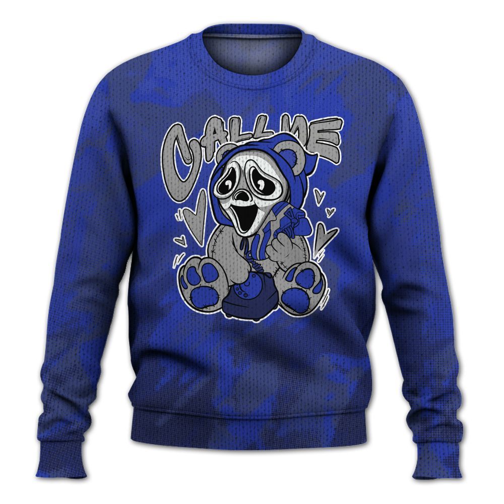 Knitted Sweater To Match Air Max Plus Black Racer Blue - Call Me Bear Abstract Halftone