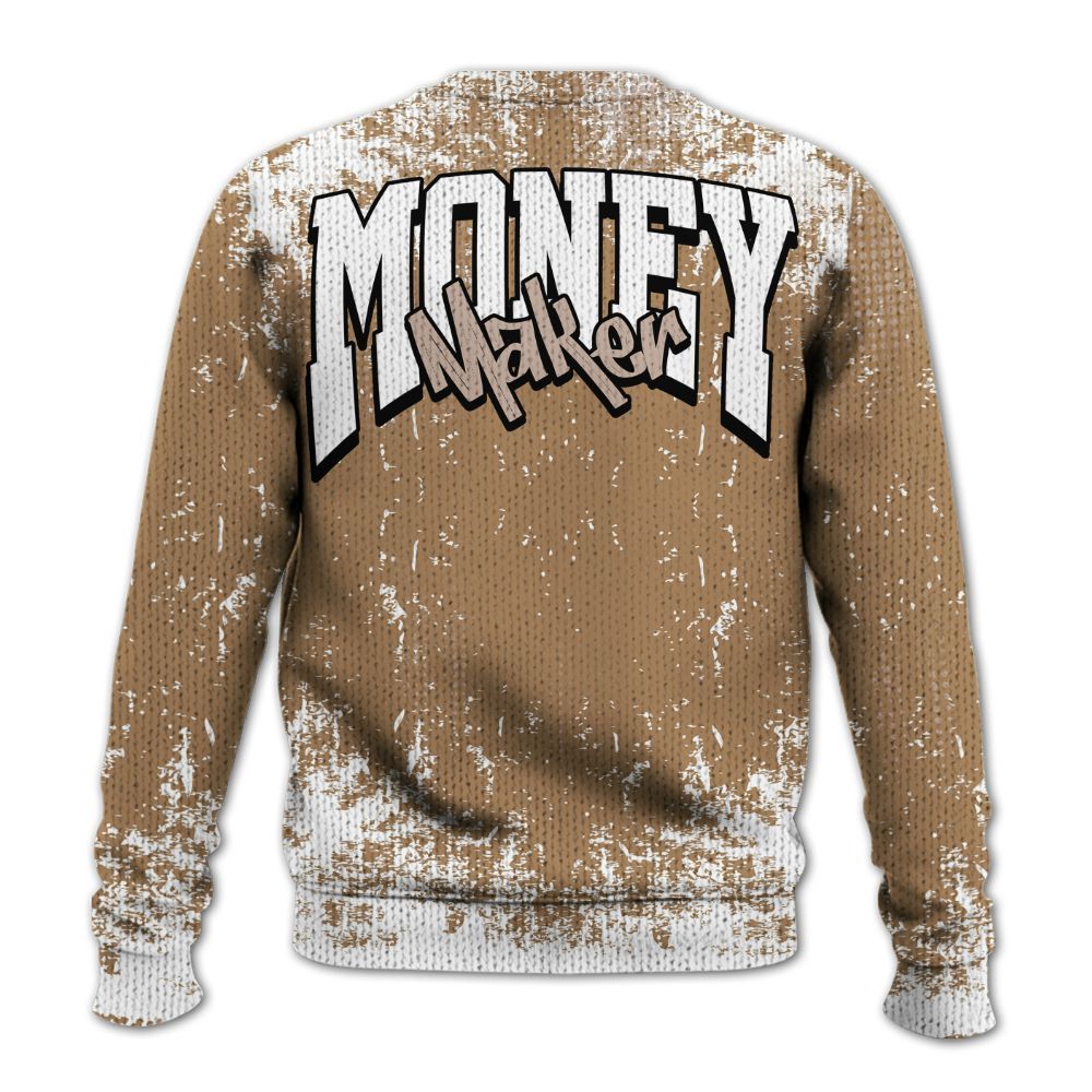 Knitted Sweater To Match Kobe 4 Gold Medal - Move In Silence Money Street Retro