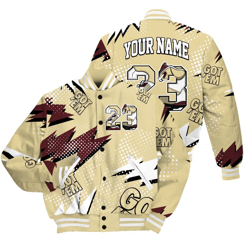 Varsity Jacket To Match Women Phantom 12s Shirt, Custom Name Number 23 5s All Over Print