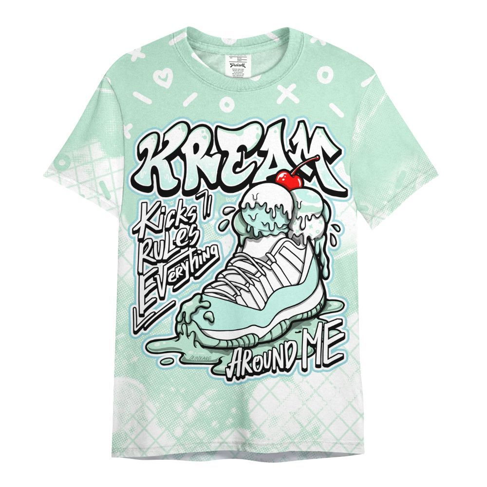 Shirt To Match Retro Low Igloo 11s - Kream Kicks Rule Drip All Over Print