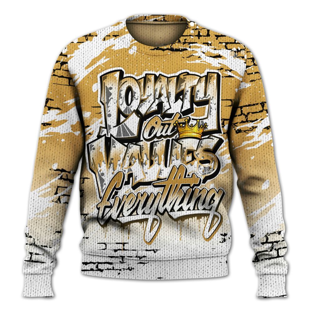 Knitted Sweater To Match Low OG Rookie Of The Year 1s - Values Of Loyalty Drip
