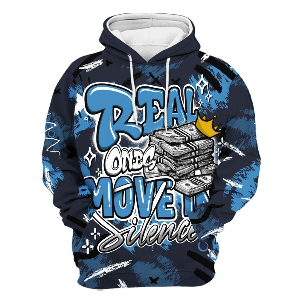 Hoodie To Match Low OG Obsidian 1s - Real Ones Move In Streetwear All Over Print