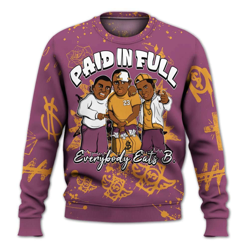 Sweatshirt To Match High OG Brotherhood 1s - Everybody Paid In Full Crayon All Over Print