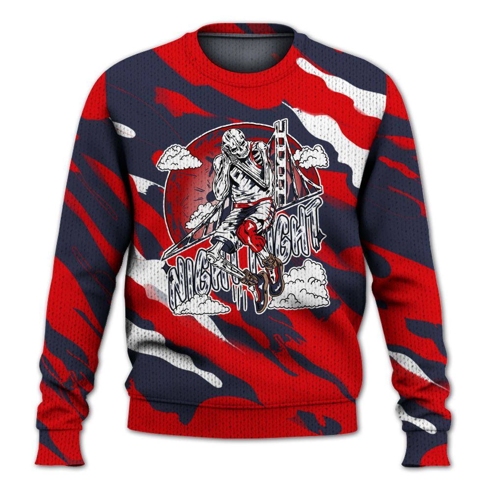 Knitted Sweater To Match Low OG Howard Bison 1s - Seeya Skeleton Colored