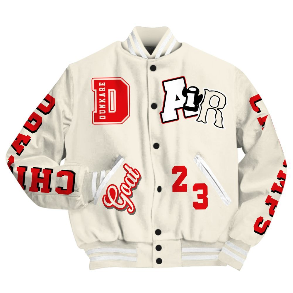 Varsity Jacket To Match Low OG Sail 1s - AIR Number 23 GOAT All Over Print