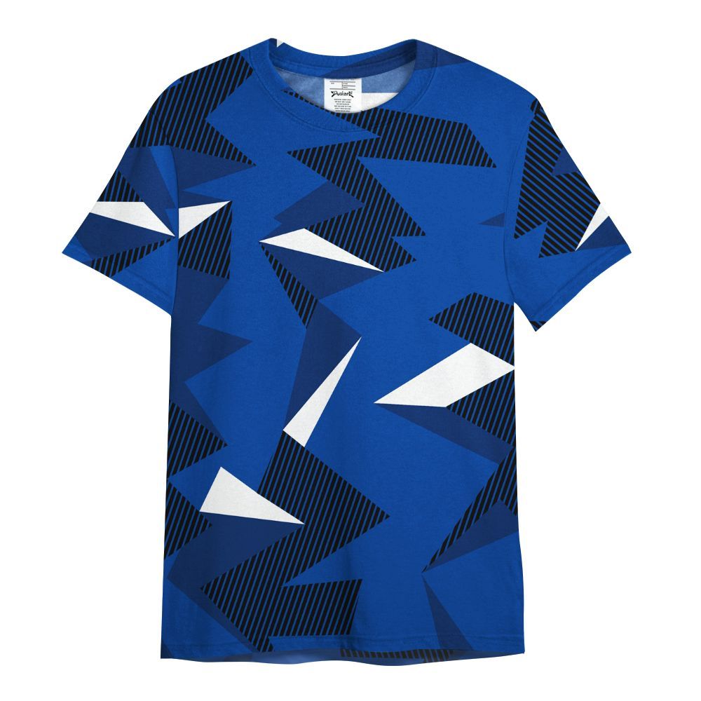 Shirt To Match Hyper Royal 12s - Geometric Camouflage Pattern All Over Print