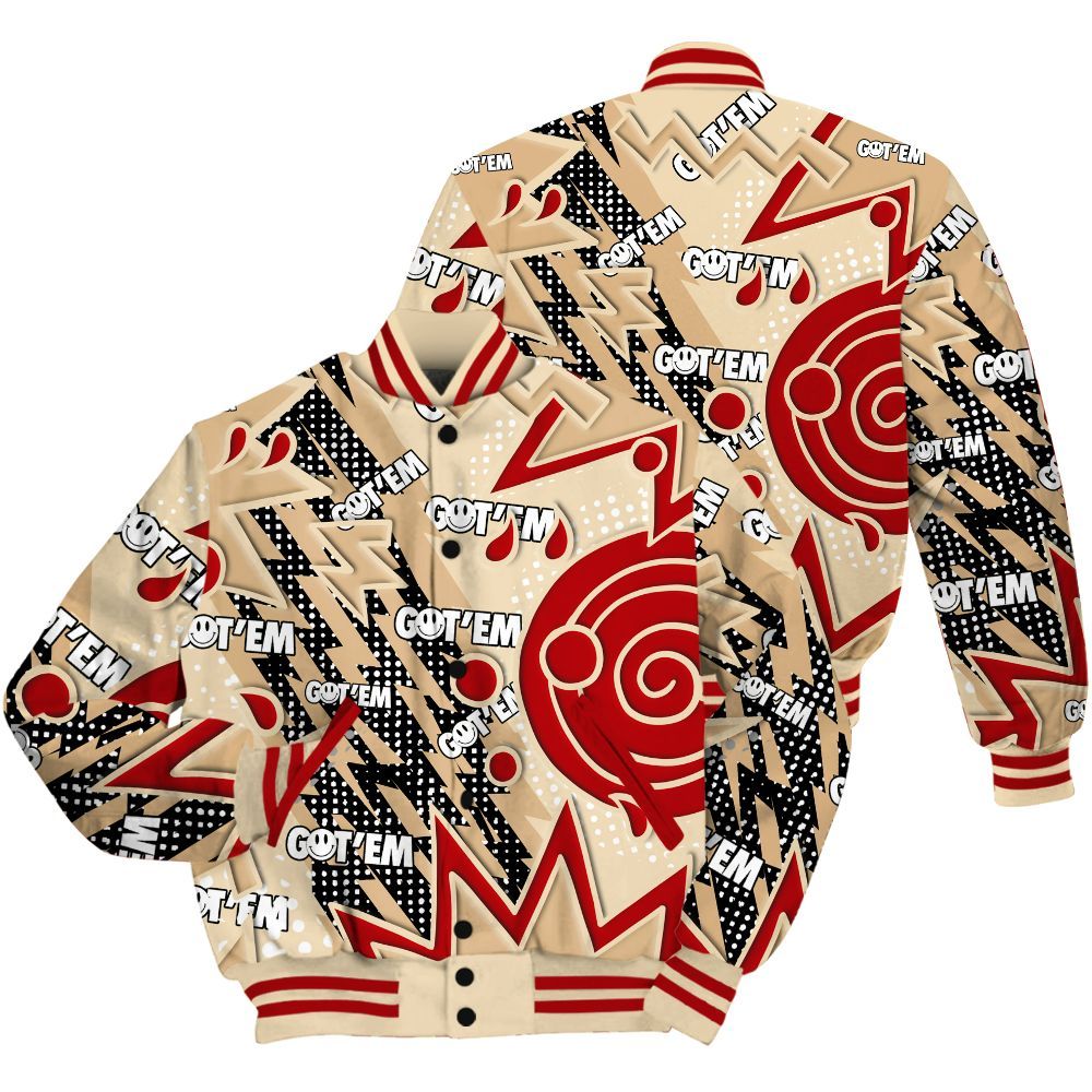 Varsity Jacket To Match Dunk Low Strawberry Waffle - Retro Vintage 90s All Over Print
