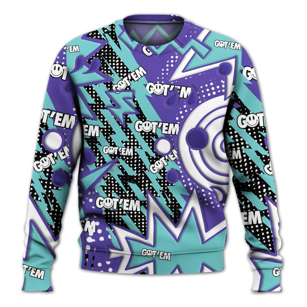 Sweatshirt To Match Low Hornets 1s - Retro Vintage 90s All Over Print