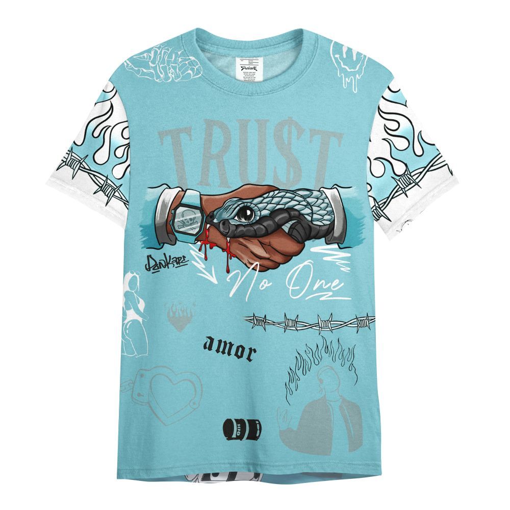 Shirt To Match Low Legend Blue 11s - Snake Trust No One All Over Print