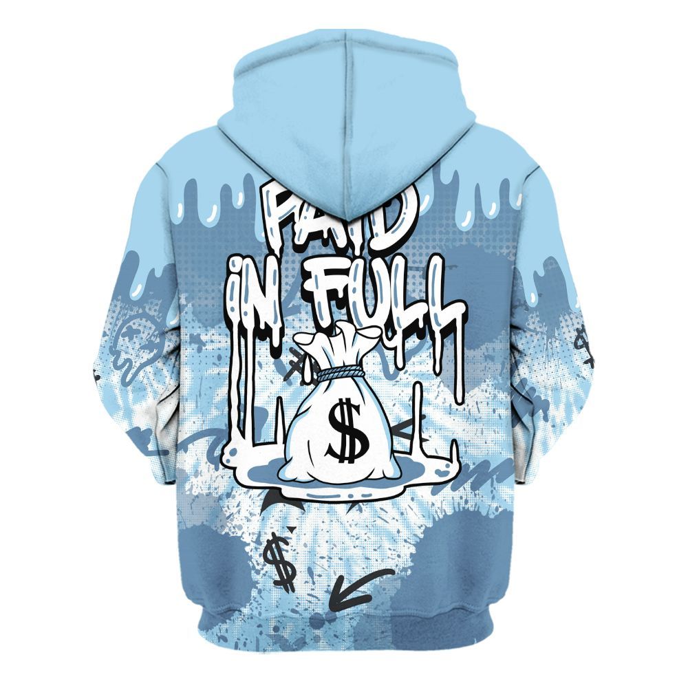 Hoodie To Match Legend Blue 11s - Drip Paid In Full Moneys Bear Graphics All Over Print