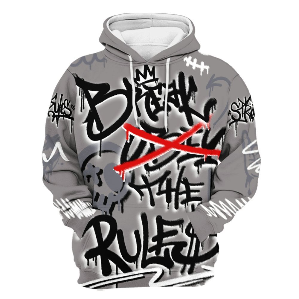 Hoodie To Match Cool Grey 11s - Break Rules Streetwear All Over Print