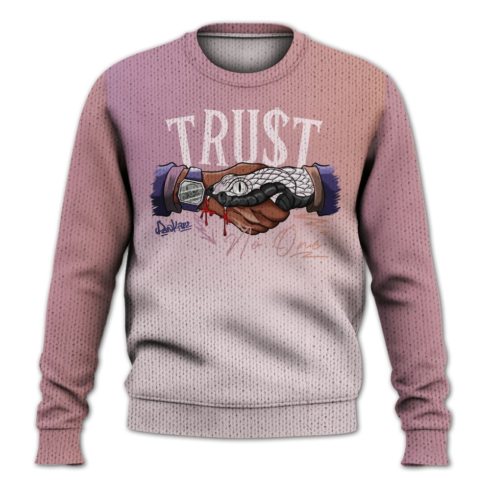 Knitted Sweater To Match Book Sunrise 1s - Snake Trust No One Drip