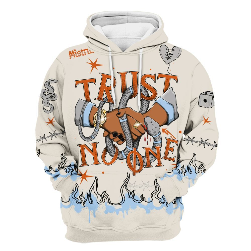 Hoodie To Match SE Craft 5s - Trust No One Snake-Bite Doodle Crayon All Over Print