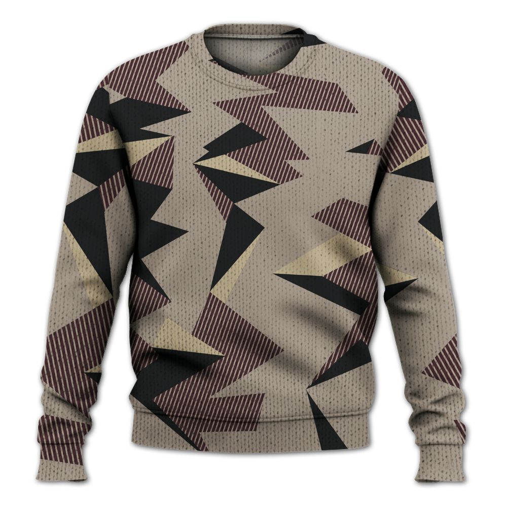 Knitted Sweater To Match AMM Retro Phantom 4s - Geometric Camouflage Pattern