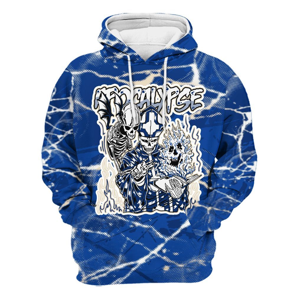 Hoodie To Match Low Game Royal 1s - Apocalypse Skeleton Profound All Over Print