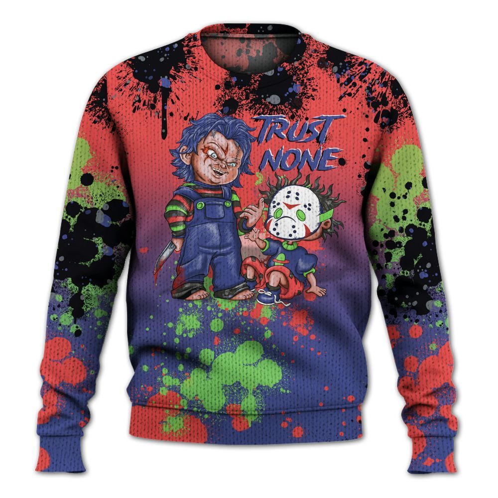 Knitted Sweater To Match KD 4 Nerf - Trust No One Scary