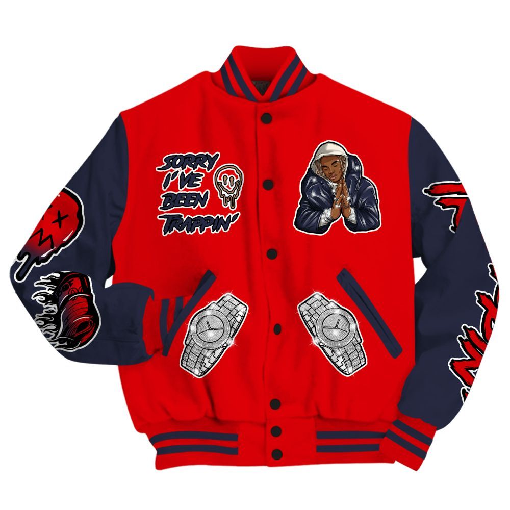 Varsity Jacket To Match Low OG Howard University 1s - Trappin' Unique All Over Print
