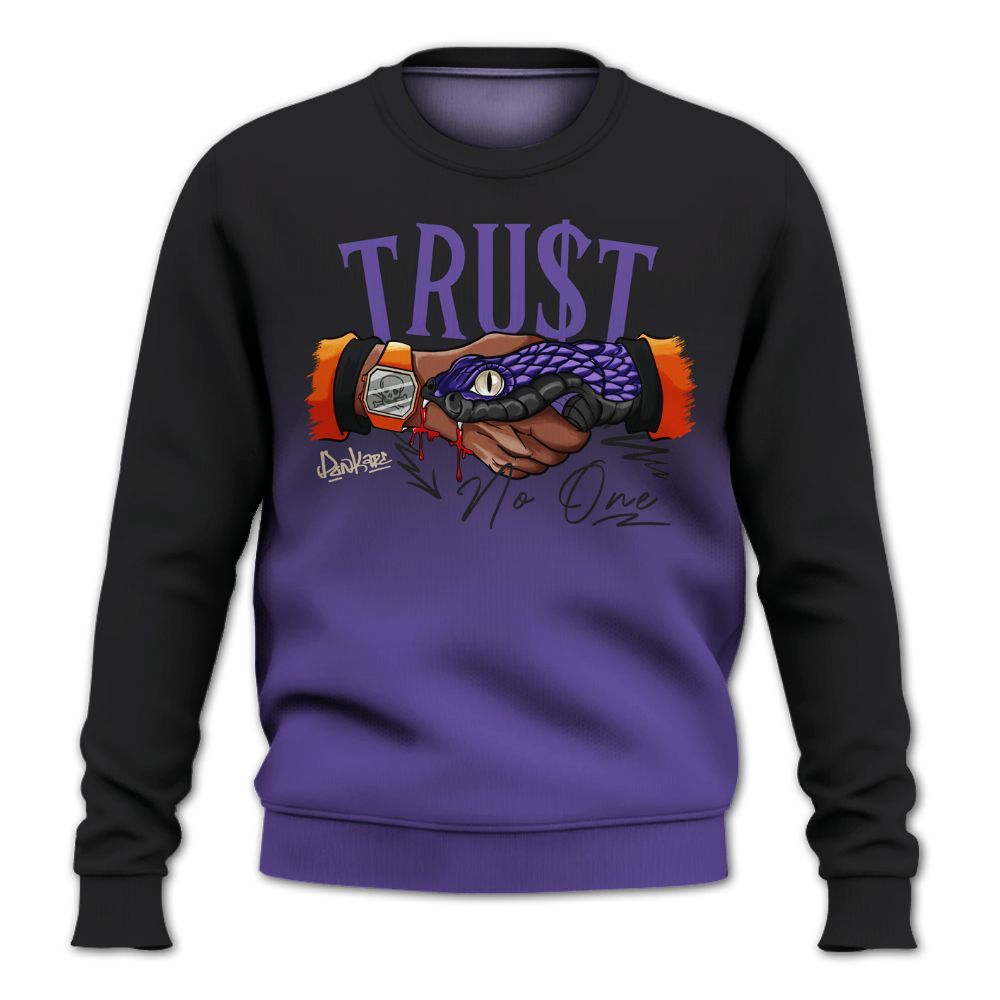 Sweatshirt To Match Air Max Waffle SP Voltage Purple - Snake Trust No One Drip All Over Print