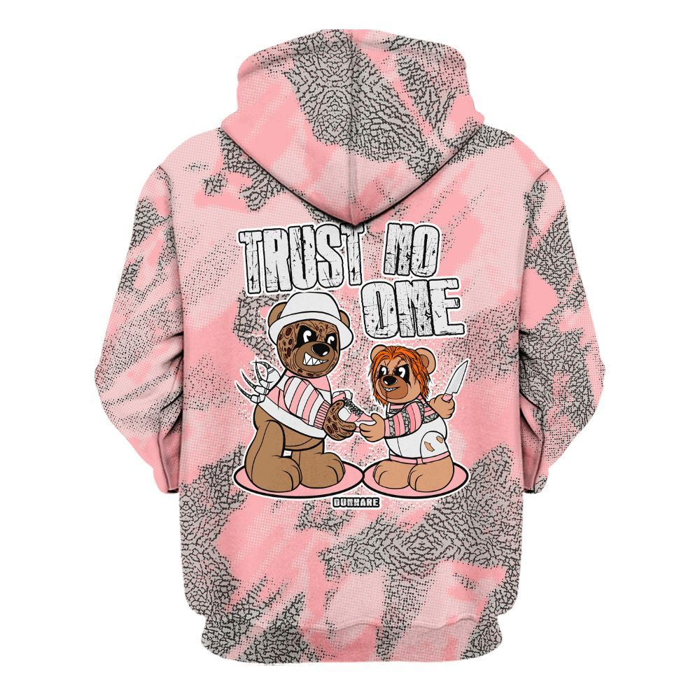 Hoodie To Match Retro Wings 3s - Trust No One Bear Abstract Halftone All Over Print