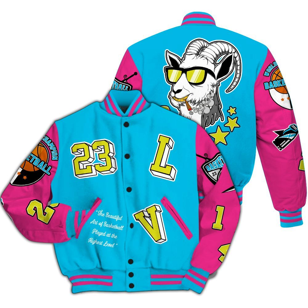 Varsity Jacket To Match Tokyo Nights Stewie 3s - The GOAT Got Em Streetwear All Over Print