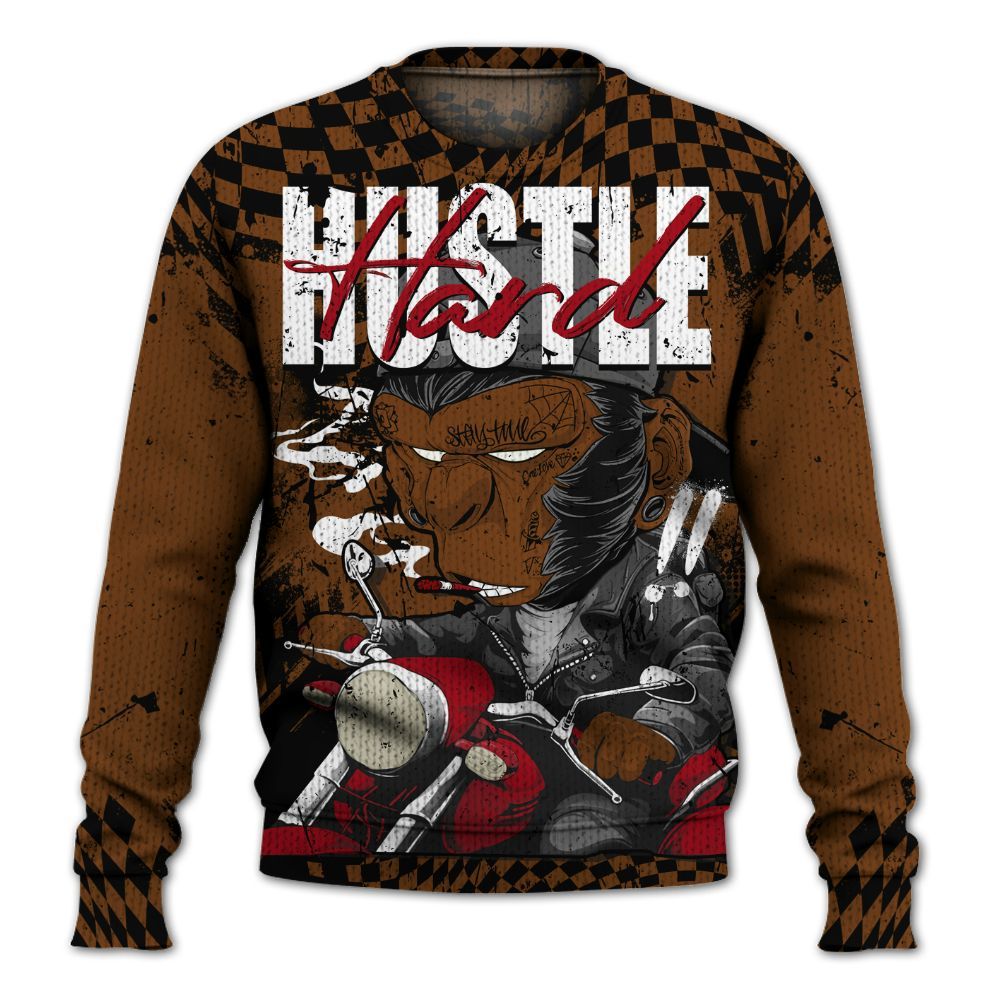 Knitted Sweater To Match Archaeo Brown 5s - Hustle Hard Monkey