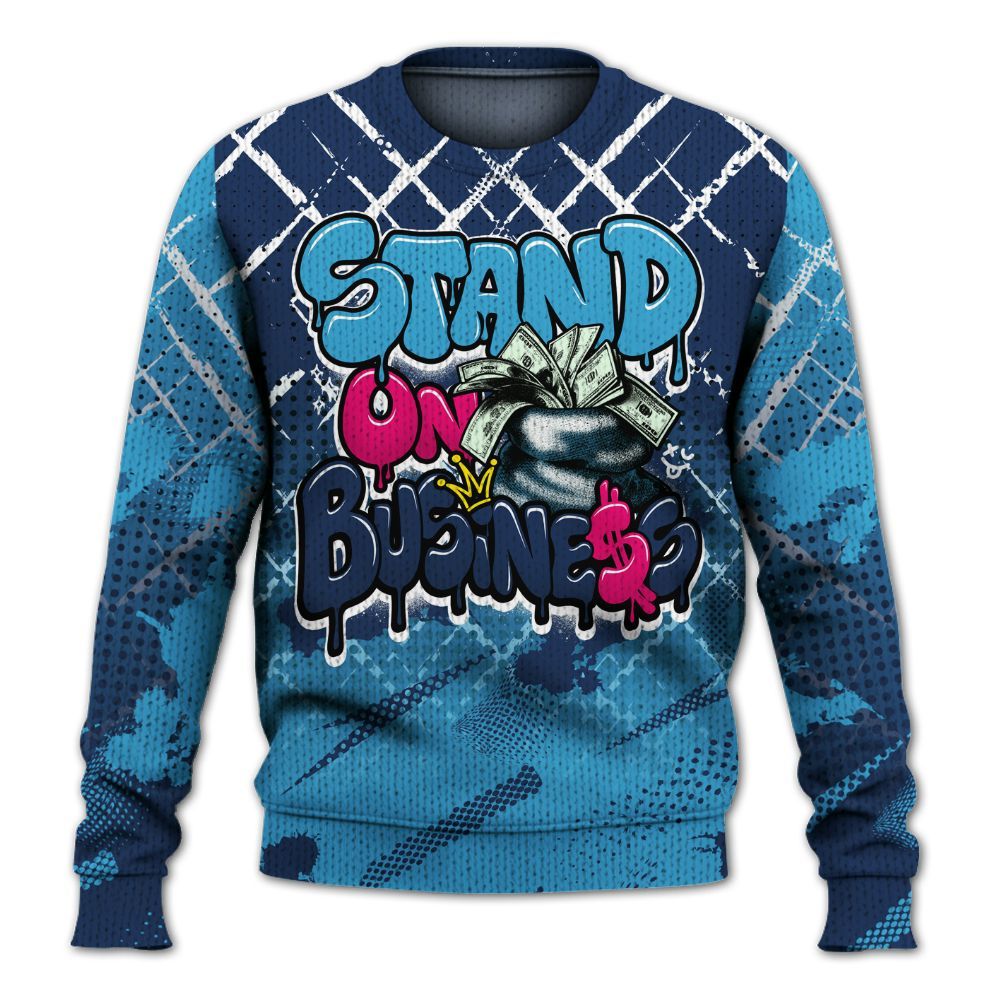 Knitted Sweater To Match Air Max 180 University Blue - Halftone Stand Business Dripping