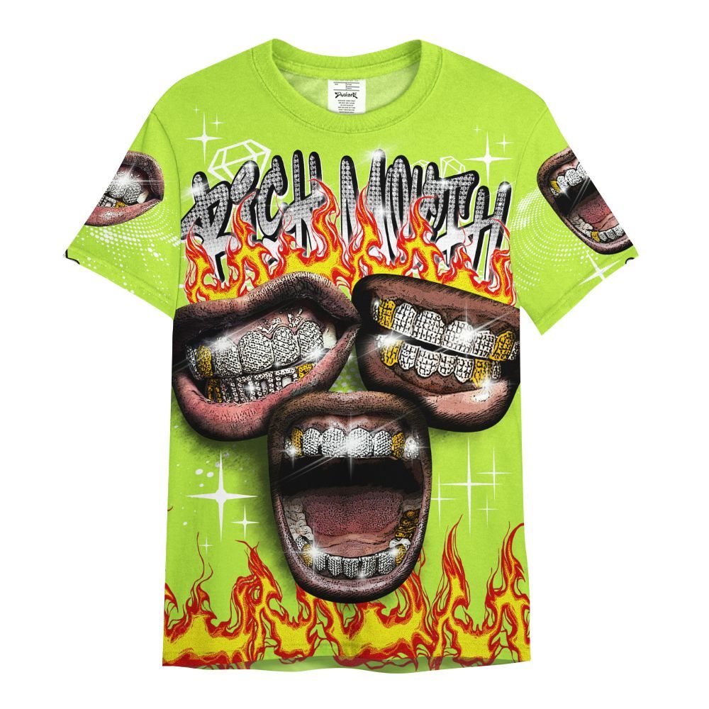 Shirt To Match Air Force 1 Low Dance Volt - Rich Mouth Fire Rap Retro 90s All Over Print