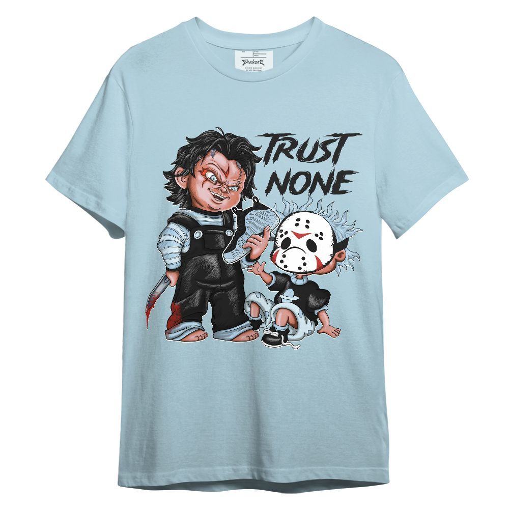 Shirt To Match Foamposite One Psychic Blue - Trust None Sneaker Graphic