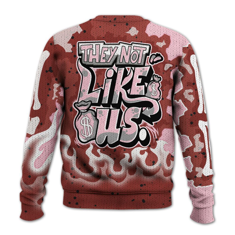 Sweater To Match Retro Awake Arctic Pink - Dislike Us Graphic Burning Custom Name Graphic
