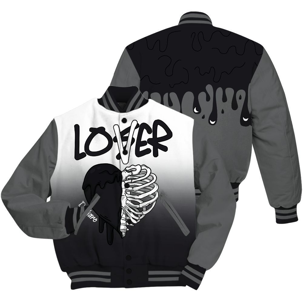 Varsity Jacket To Match White Thunder 4s Shirt, Loser Lover Dripping All Over Print