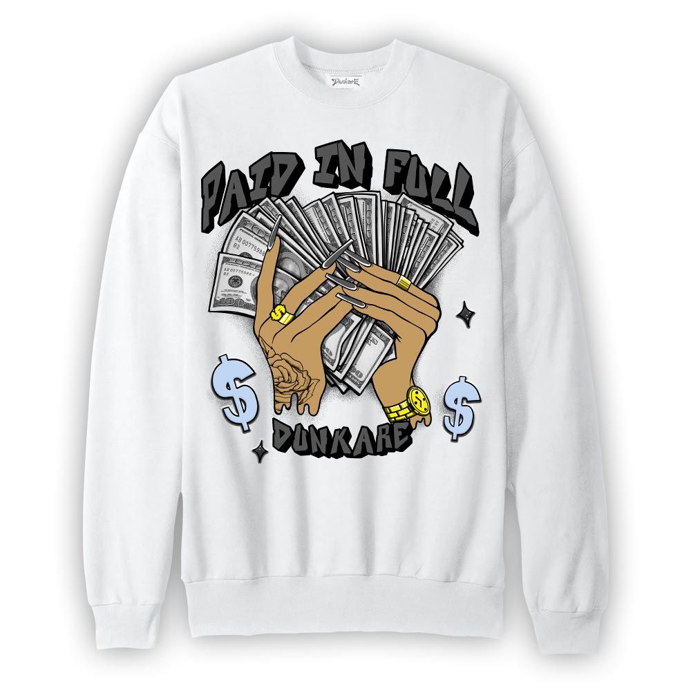 Sweatshirt To match Reverse Black White 6s Sweatshirt - Paid In Full Unique Graphic