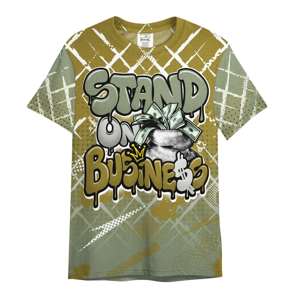 Shirt To Match Air Flightposite Metallic Gold - Halftone Stand Business Dripping All Over Print