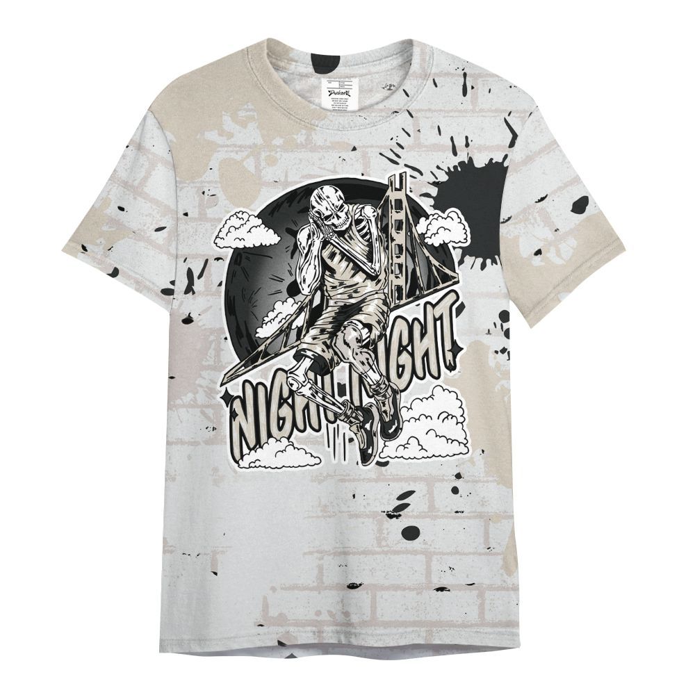 Shirt To Match Retro Reverse Metallic 5s - Seeya Skeleton Brick All Over Print