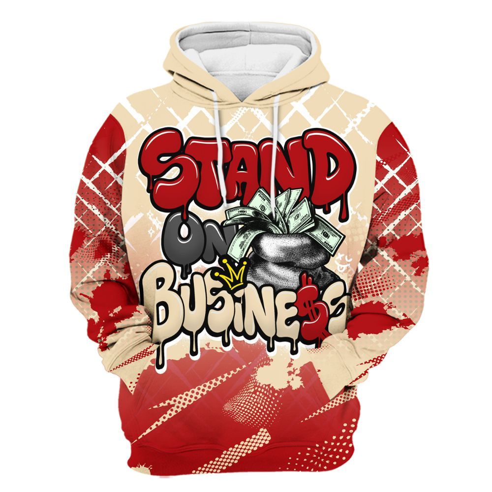 Hoodie To Match Dunk Low Strawberry Waffle - Halftone Stand Business Dripping All Over Print