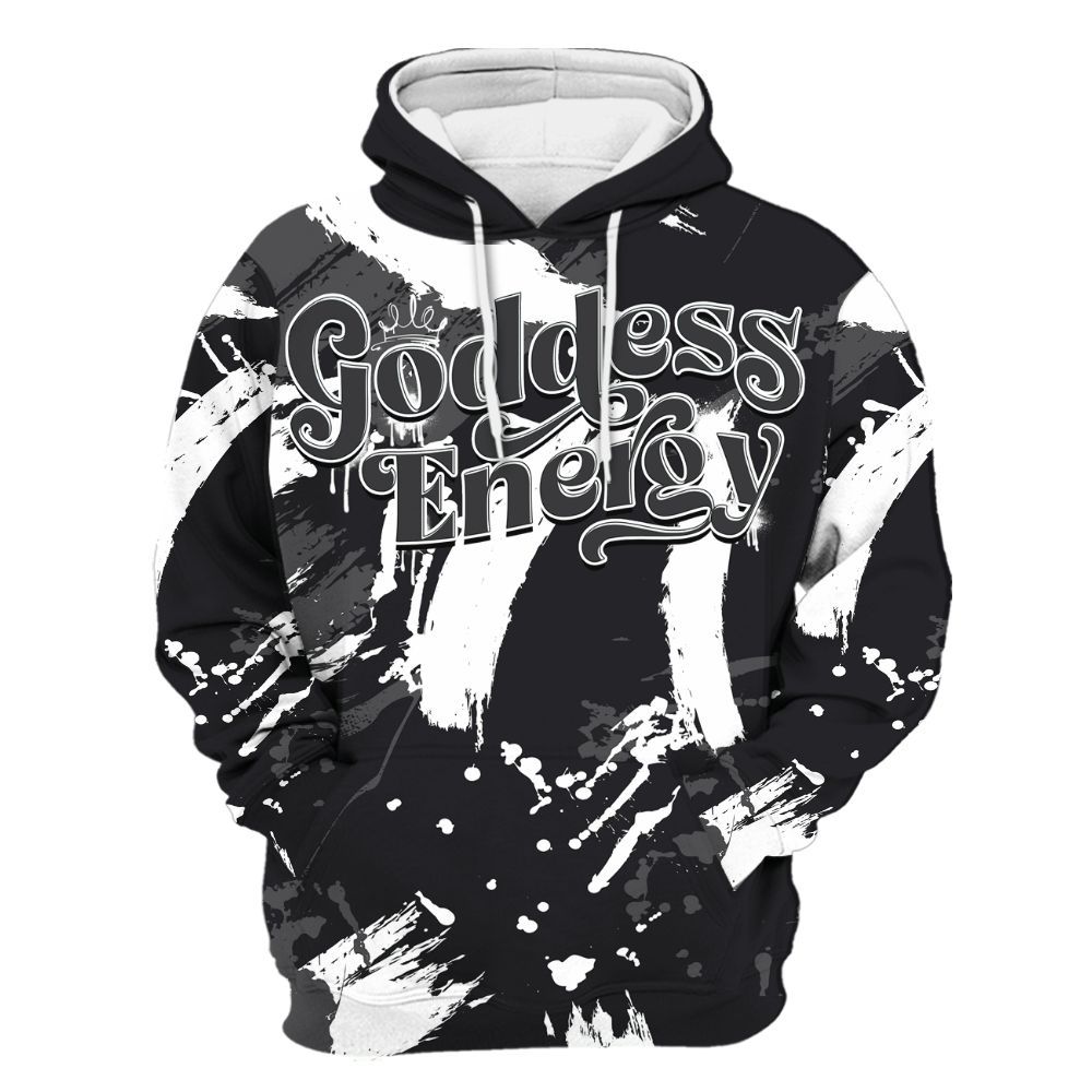 Hoodie To Match White Thunder 4s - Goddess Energy Retro All Over Print