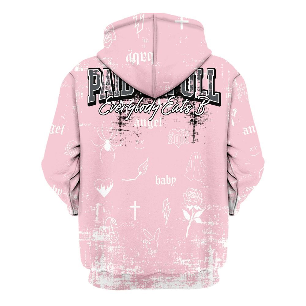 Hoodie To Match Retro Awake Arctic Pink - Paid In Full Money All Over Print