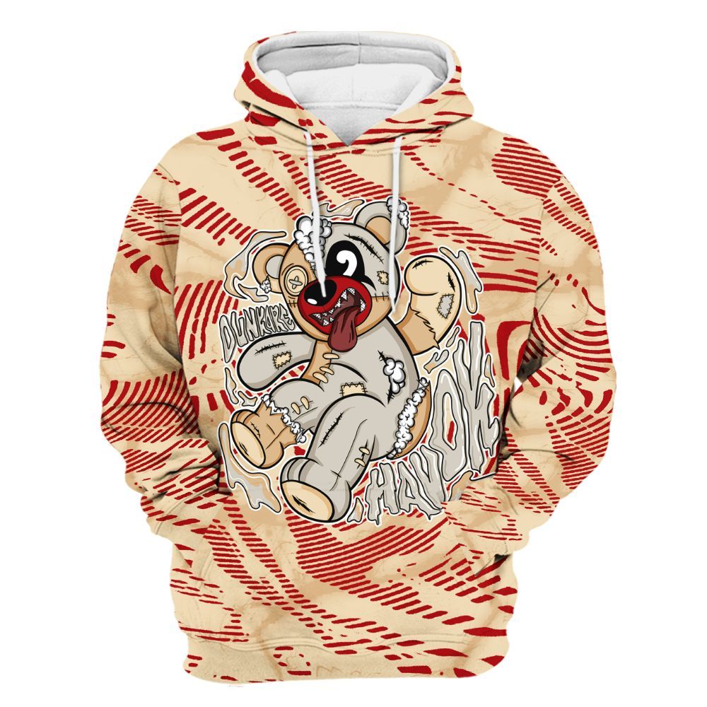 Hoodie To Match Dunk Low Strawberry Waffle - Havok Bear All Over Print