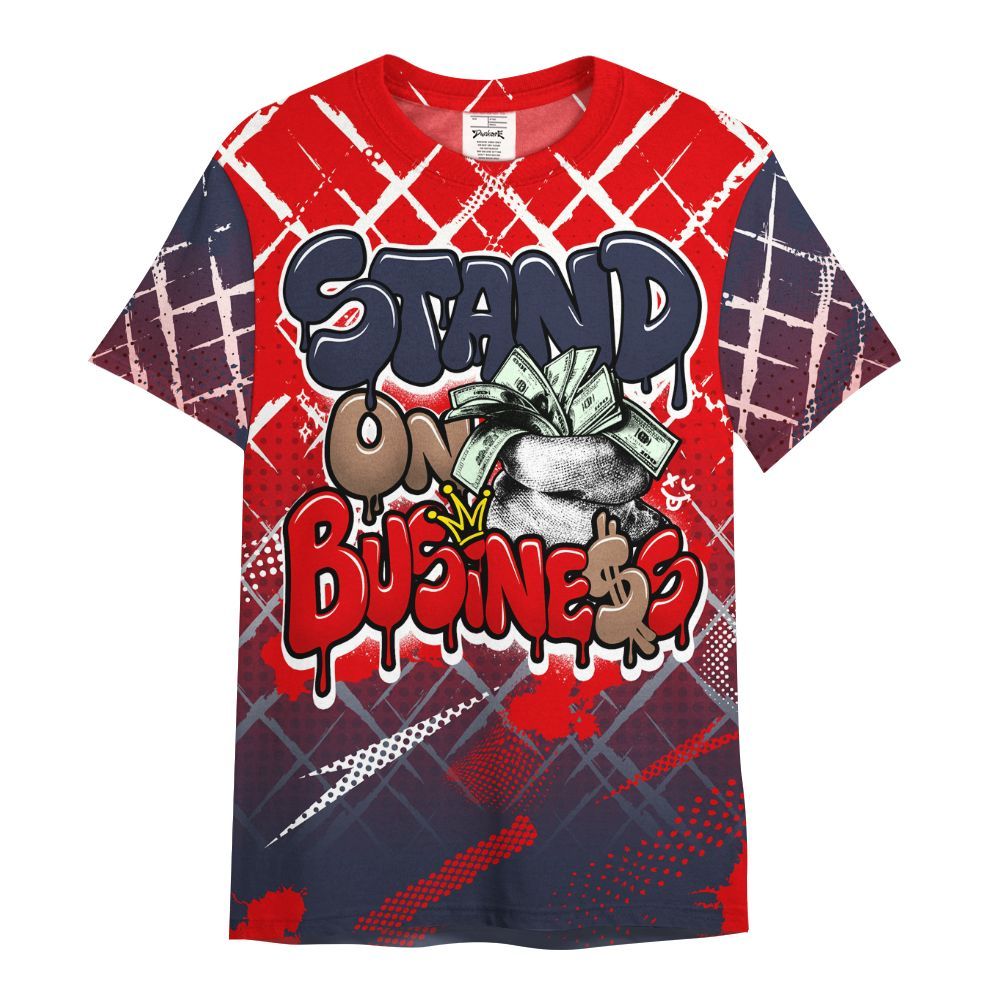 Shirt To Match Low OG Howard Bison 1s - Halftone Stand Business Dripping All Over Print