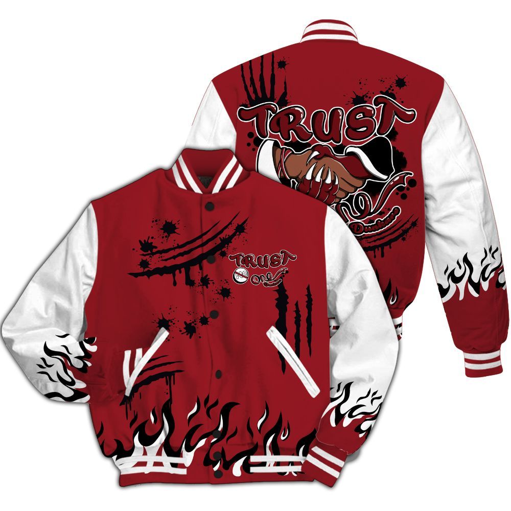 Varsity Jacket To Match High Black Toe Reimagined 1s - Graphic Trust No One All Over Print