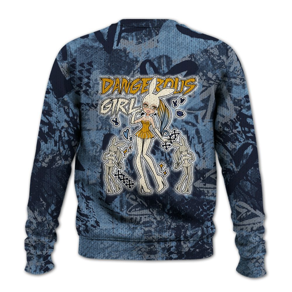 Knitted Sweater To Match High OG First In Flight 1s - Dangerous.Girl Heart Grunge