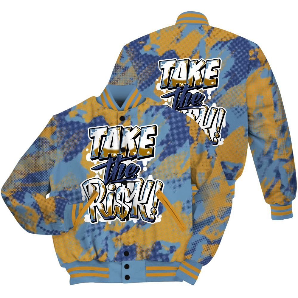 Varsity Jacket To Match High OG First In Flight 1s Shirt - Take Risks Abstract All Over Print