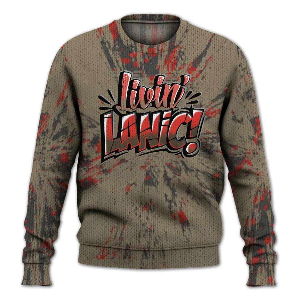 Knitted Sweater To Match Olive 9s - Living Large Graphic Luxury