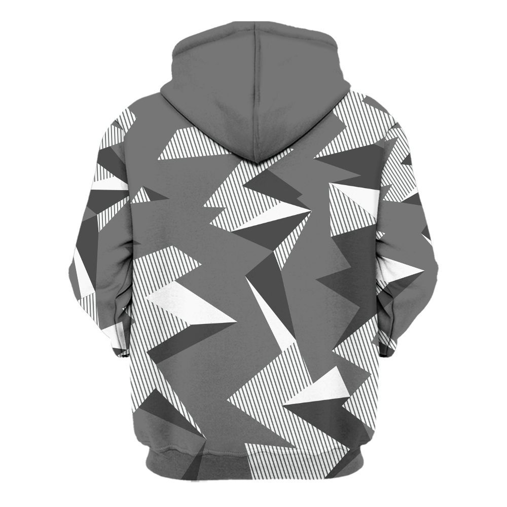 Hoodie To Match Retro Stealth 12s - Geometric Camouflage Pattern All Over Print